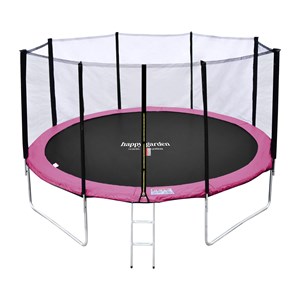 Trampoline ø 370cm réversible rose&nbsp;gris perth avec accessoires