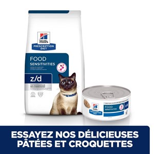 Patee chat adult prescription diets z&nbsp;d food sensitivities (boite) - hill's