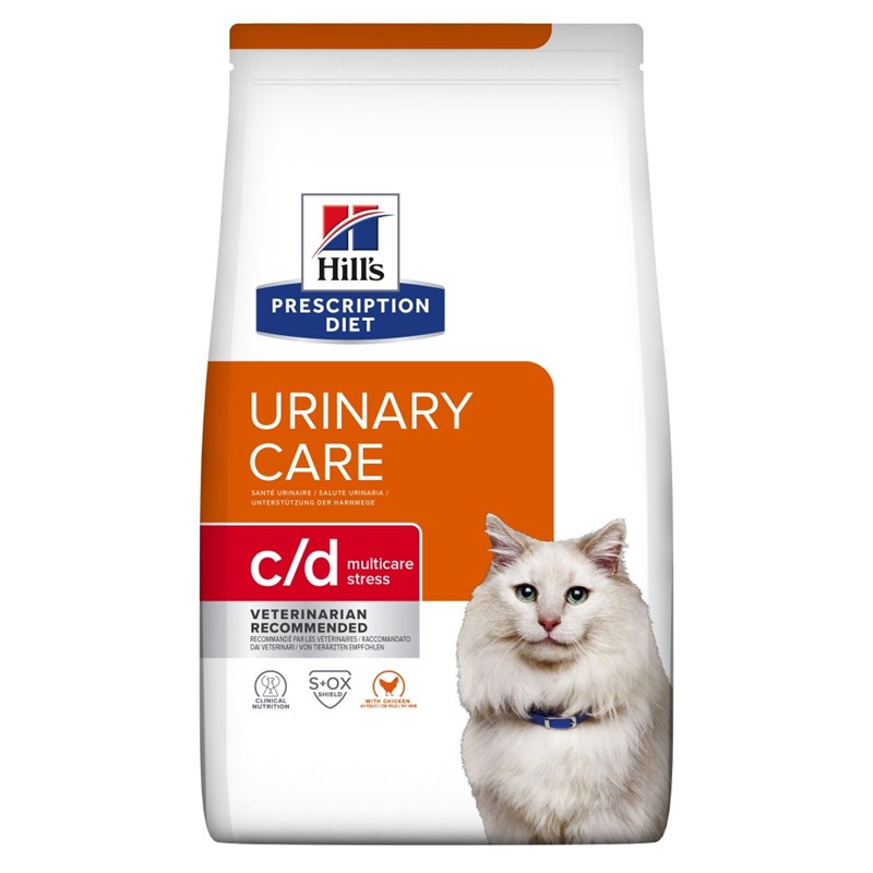 HILL'S - Croquettes chat adult prescription diets c d urinary stress poulet - hill's
