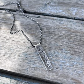 Collier homme message amour argent 925