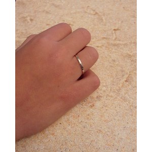 Alliance en argent 925 martelé taille 54