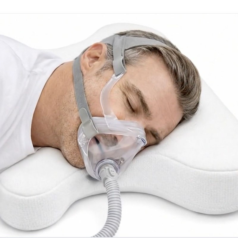 Ensemble oreiller ppc, cpap ergonomique réglable + taie rafraîchissante
