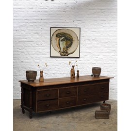 Grand meuble de cordonnier en bois n°210