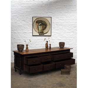 Grand meuble de cordonnier en bois n°210