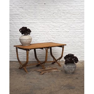 Grande table à manger en rotin n°559