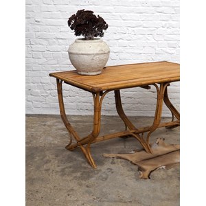 Grande table à manger en rotin n°559