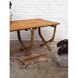 Grande table à manger en rotin n°559