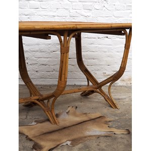 Grande table à manger en rotin n°559