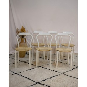 Lot de 6 chaises en métal n°1266