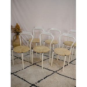 Lot de 6 chaises en métal n°1266