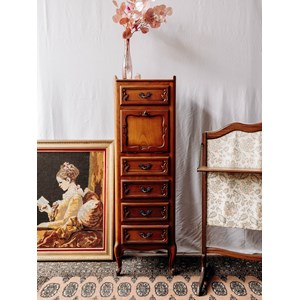 Secrétaire haut et fin en bois n°139