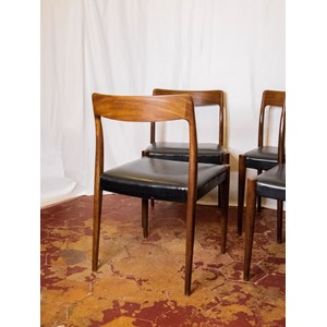 Lot de 4 chaises en palissandre de rio n°1273