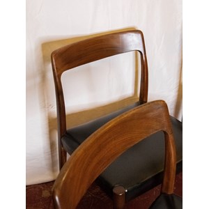 Lot de 4 chaises en palissandre de rio n°1273