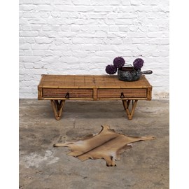 Grande table basse en rotin n°446