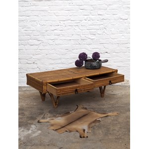 Grande table basse en rotin n°446
