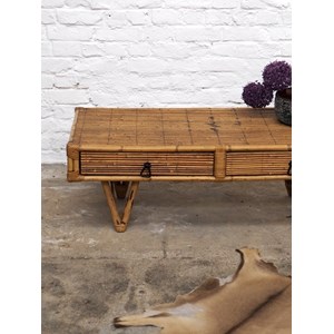 Grande table basse en rotin n°446
