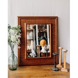 Georges, le grand miroir en rotin n°978