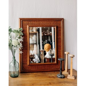 Georges, le grand miroir en rotin n°978