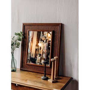 Georges, le grand miroir en rotin n°978