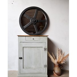 Miroir industriel en bois noir n°945