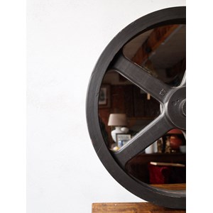 Miroir industriel en bois noir n°945