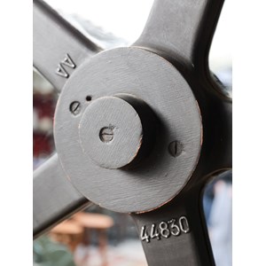 Miroir industriel en bois noir n°945