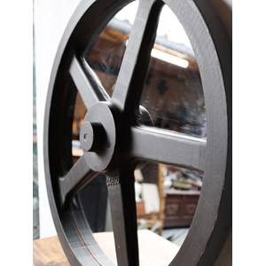 Miroir industriel en bois noir n°945