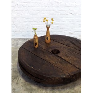 Table basse brutaliste en chêne massif n°434