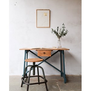 Bureau rétro en chêne peint n°548