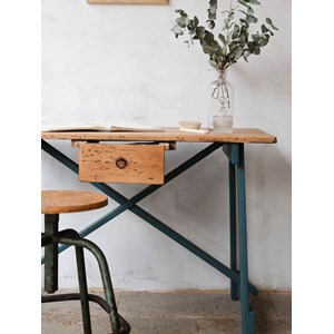 Bureau rétro en chêne peint n°548