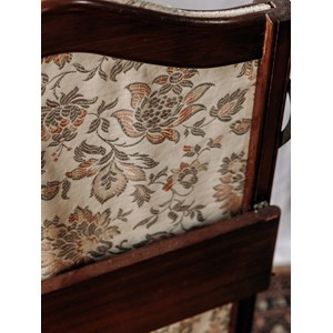 Pare-feu de cheminée en bois et tissu n°15