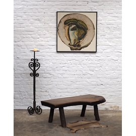 Table basse brutaliste en chêne massif n°442