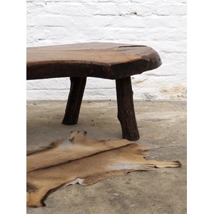 Table basse brutaliste en chêne massif n°442