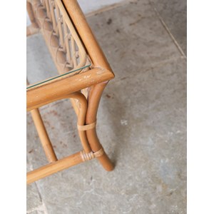 Table basse en bambou et verre n°463