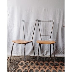 Paire de chaises chromées n°1277