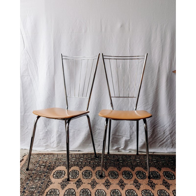 Debongout - Paire de chaises chromées n°1277