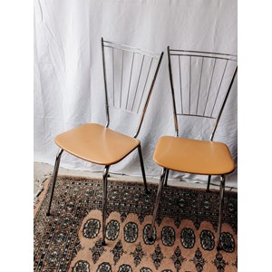 Paire de chaises chromées n°1277