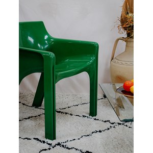 Fauteuil vert en fibre de verre n°843