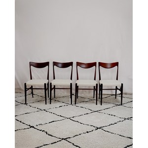 Lot de 4 chaises scandinaves en bois n°1255