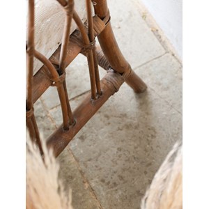 Grand fauteuil en bambou et tissu n°691