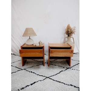 Paire de tables de chevet en orme n°678