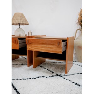 Paire de tables de chevet en orme n°678