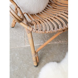 Grand fauteuil en rotin clair n°692