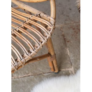 Grand fauteuil en rotin clair n°692