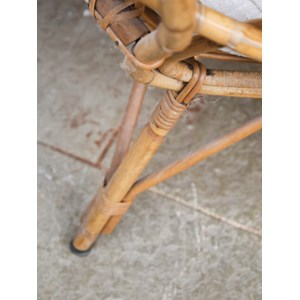 Grand fauteuil en rotin clair n°692