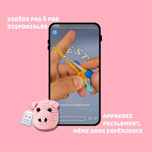 Pipo le cochon - kit crochet débutant avec vidéos - accessible à tous