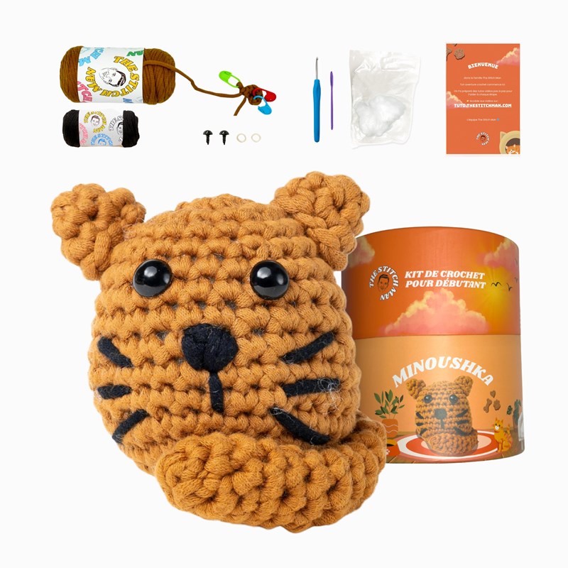 Minoushka le chat - kit crochet débutant avec vidéos - accessible à tous