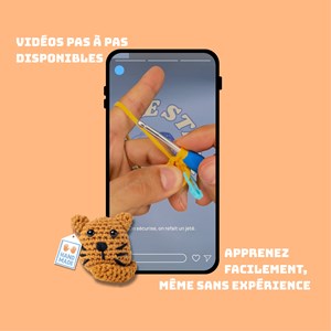 Minoushka le chat - kit crochet débutant avec vidéos - accessible à tous