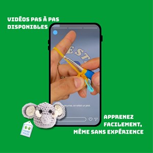Trompette l'elephant - kit crochet débutant avec vidéos - accessible à tous