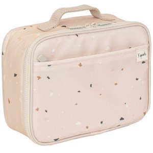 Lunch bag en tissu recyclé terrazzo rose
